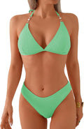 swimall Women's Triangle Bikini Set Cheeky High Cut - Flattering neck