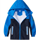 Boys Rain Jacket with Detachable Hood Lightweight (Style MBW1)