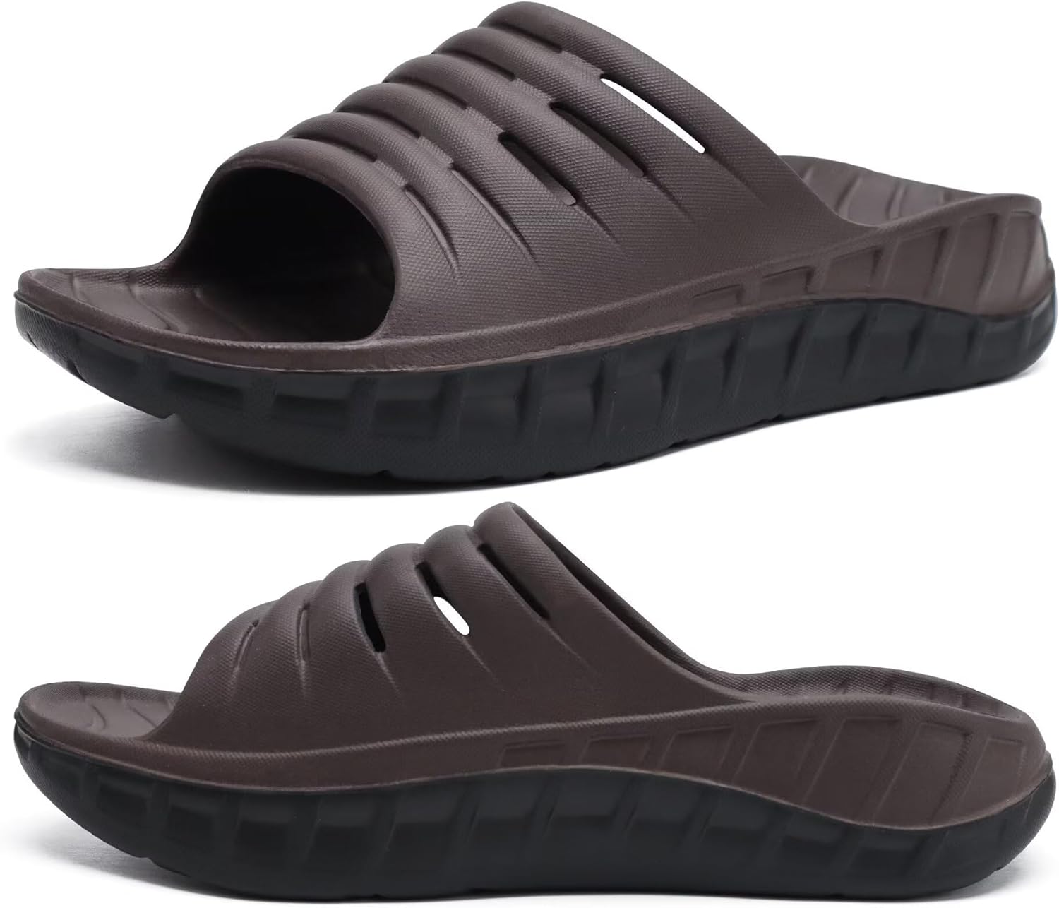 KuaiLu Mens Recovery Sandals with Arch Support for Comfort