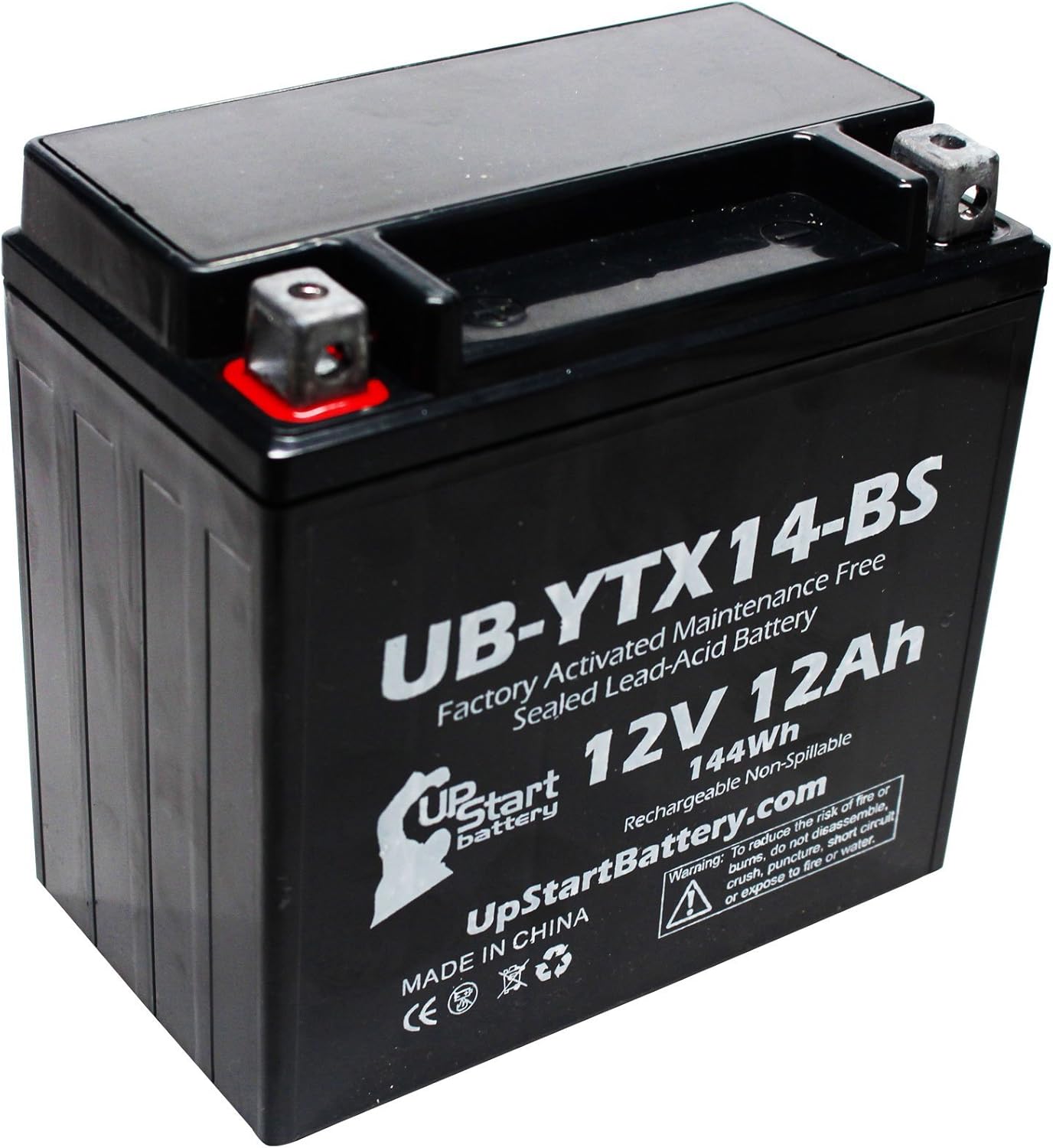 YTX14-BS Battery for Motorcycles, ATVs, and Powersports Vehicles