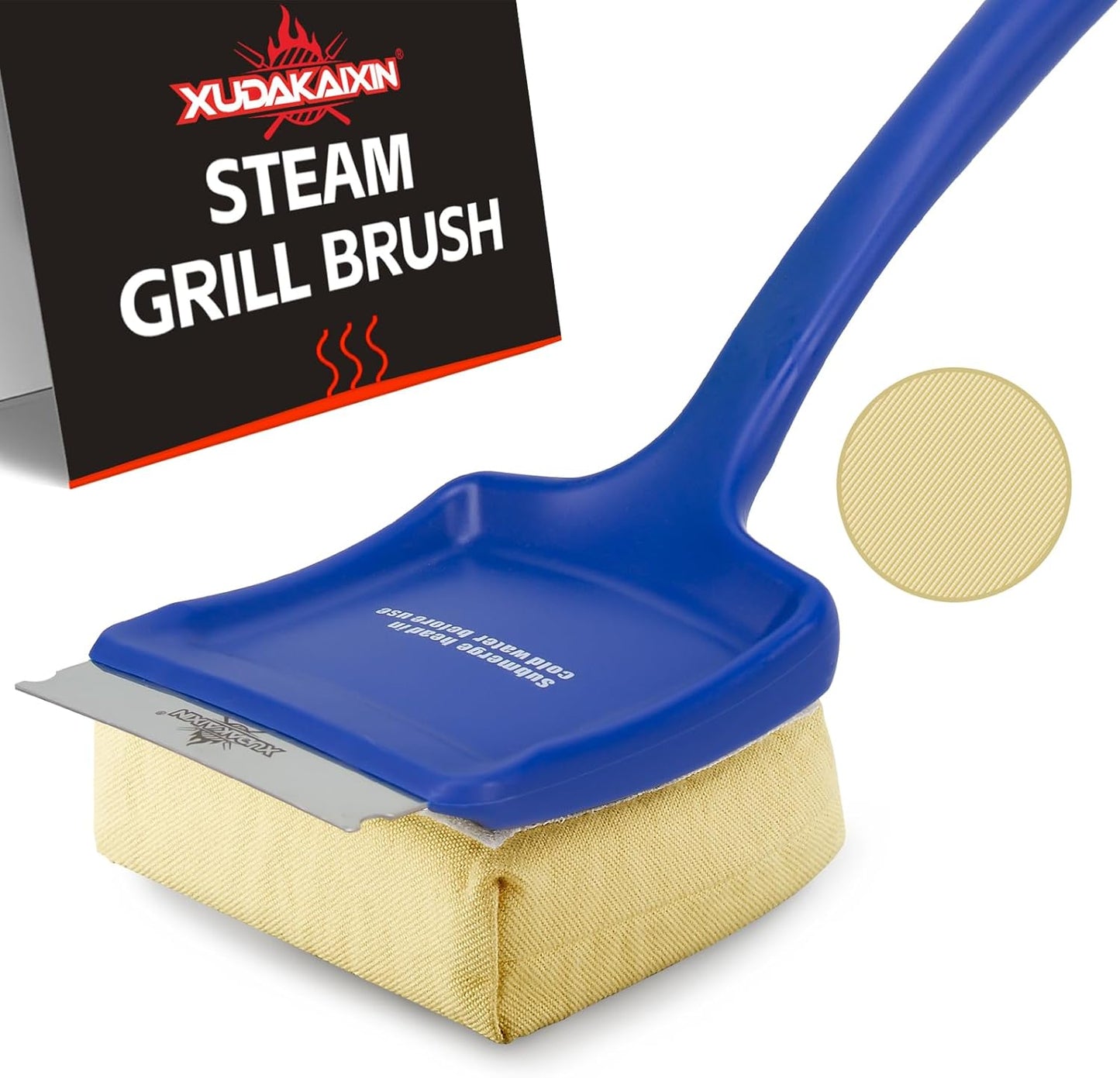 19 in Large Bristle-Free Steam Cleaning Grill Brush for BBQ