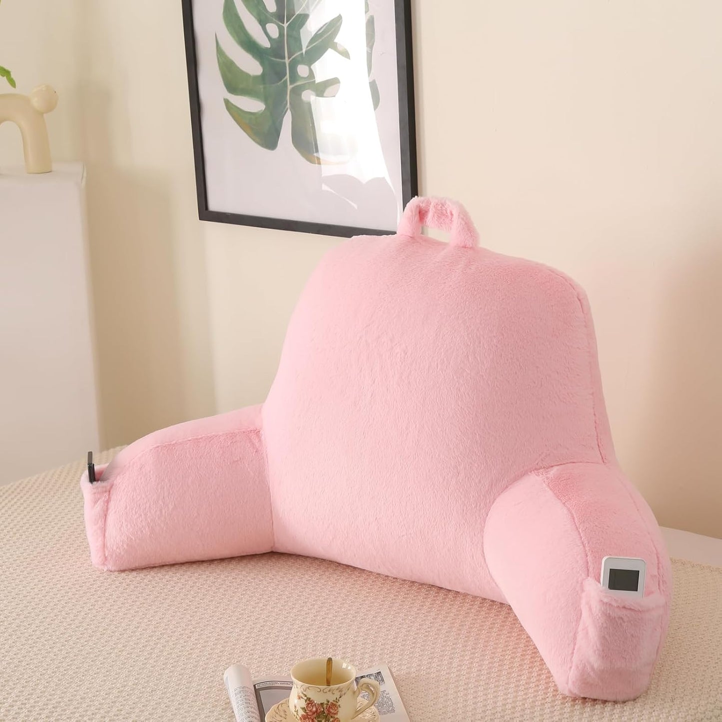 Reading Pillow for Sitting in Bed - Large Backrest Support Cushion