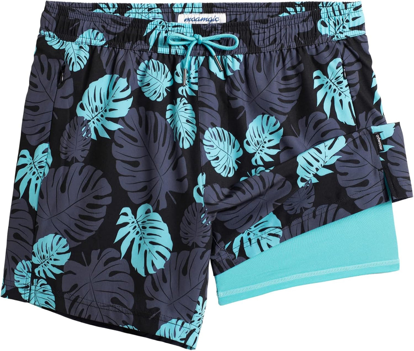 Mens Swim Trunks with Compression Liner for Ultimate Comfort