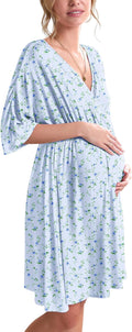 Maternity Nursing Dress with V Neck - 3 in 1 Labor Gown