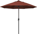 California Umbrella 9ft Round Sunbrella Aluminum Outdoor Umbrella