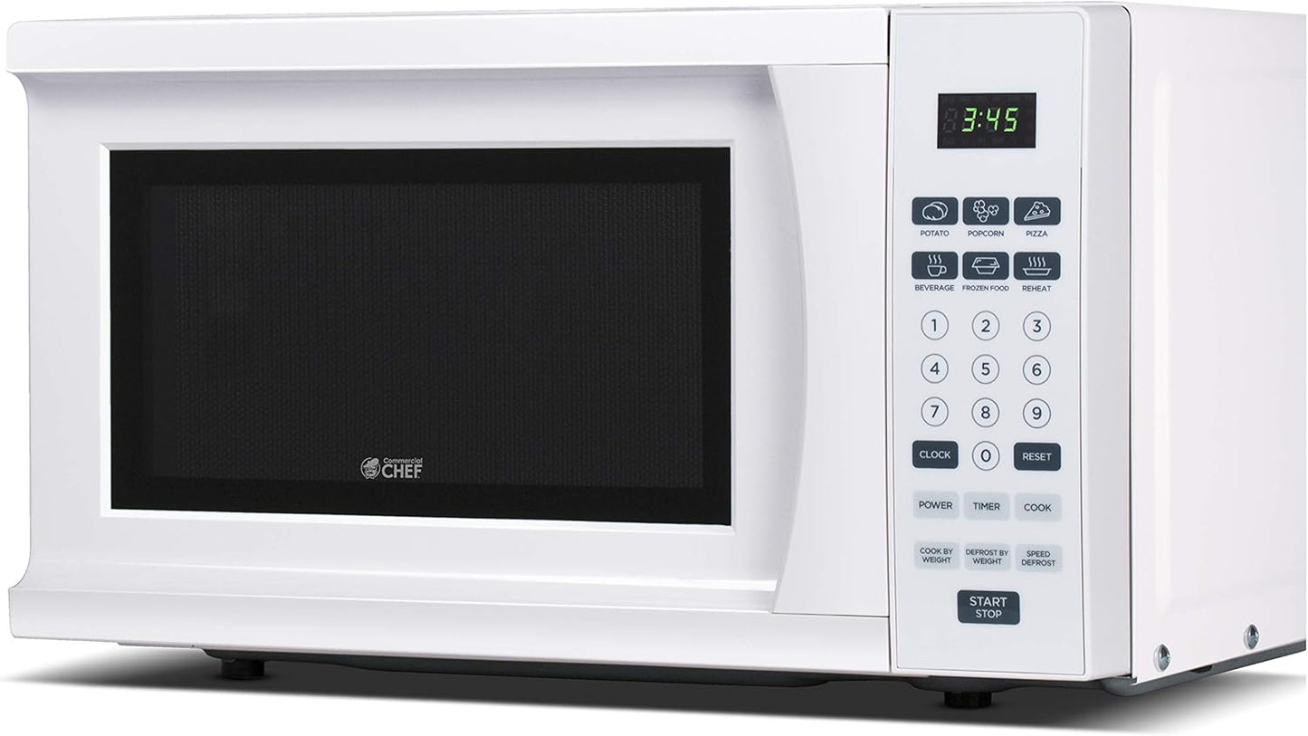 Compact & Powerful White Microwave, Commercial CHEF