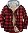 Men's Cotton Plaid Shirts Jacket Fleece Lined Flannel - Warm