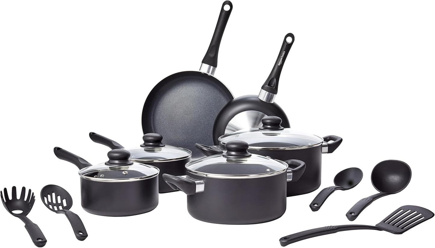 Non Stick Kitchen Cookware 15-Piece Set for Effortless Cooking