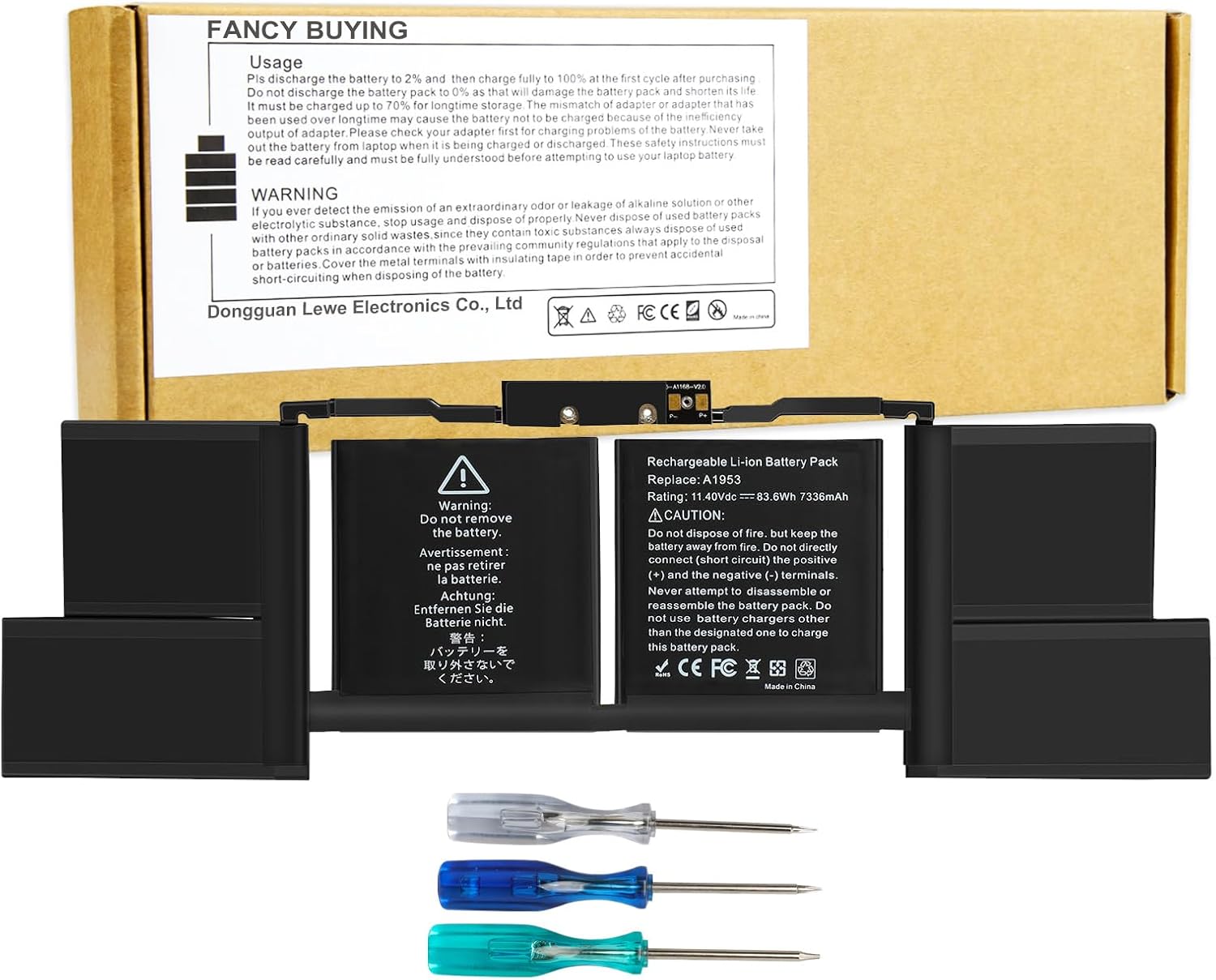 A1953 Laptop Battery for MacBook Pro A1990 - Reliable Power