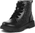 Girls Glitter Ankle Boots Lace Up Waterproof Combat Shoes - Easy these