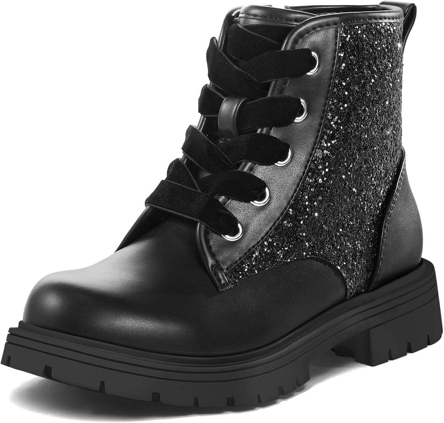 K KomForme Girls Glitter Ankle Boots for Stylish Kids