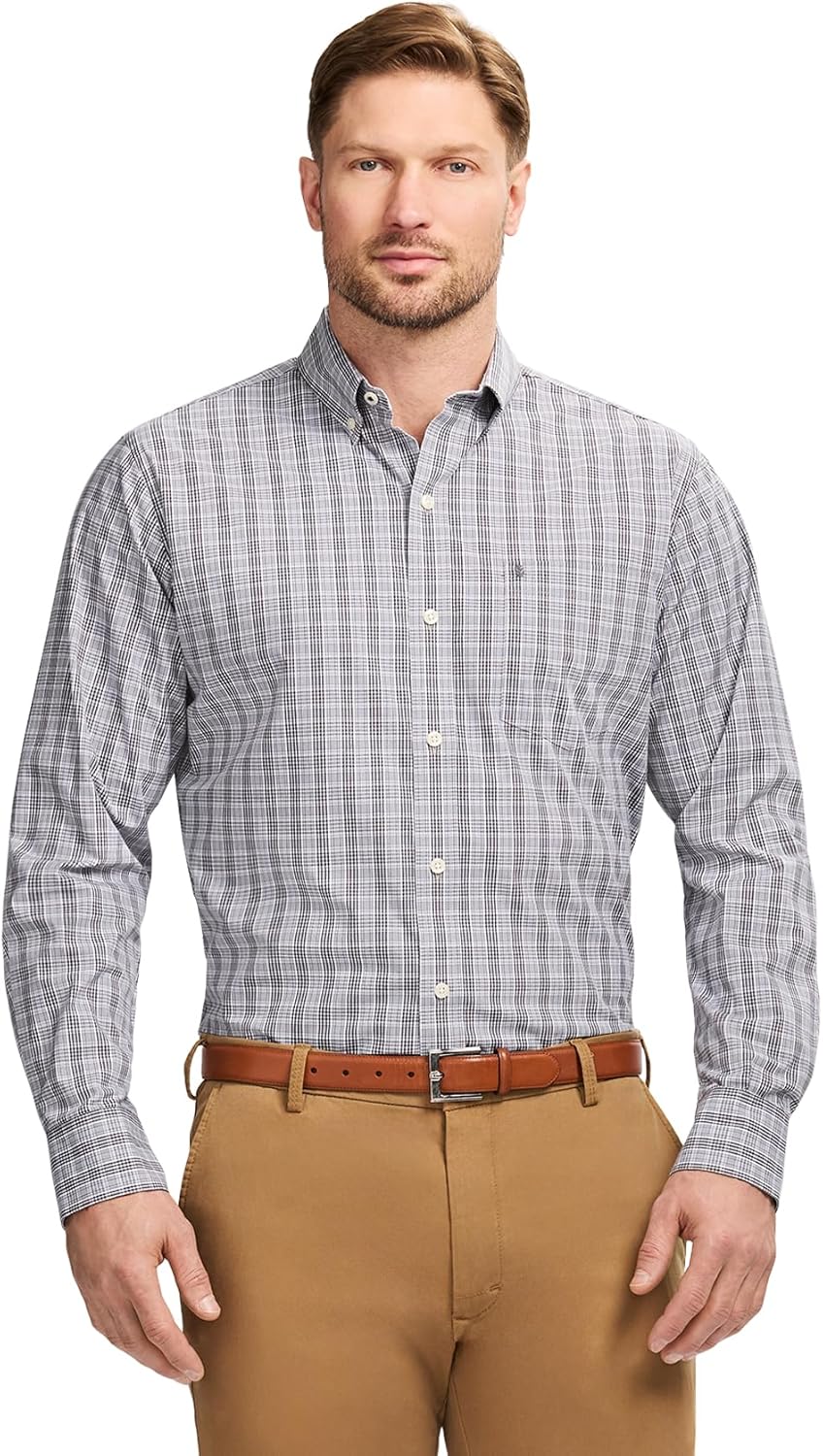 IZOD Men's Performance Comfort Long Sleeve Plaid Shirt Review