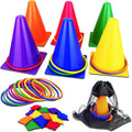 3 in 1 Carnival Outdoor Games Combo Set for Kids - Rings, Bean Bags