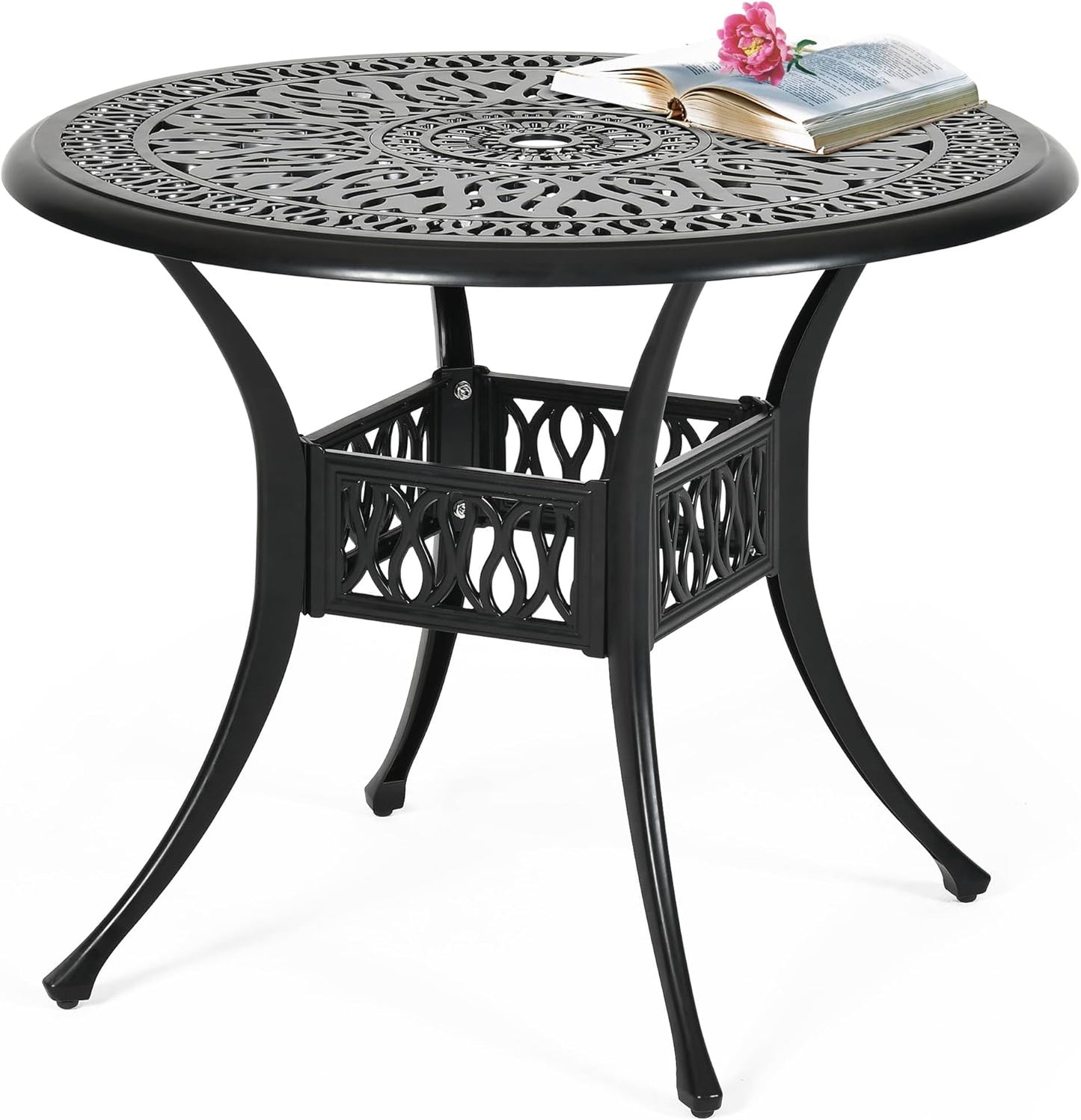 DWVO 35 Inch Outdoor Dining Table for Stylish Patio Dining