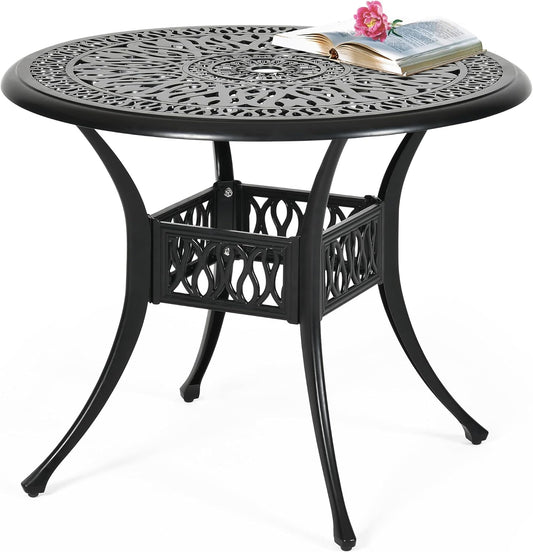 DWVO 35 Inch Outdoor Dining Table for Stylish Patio Dining