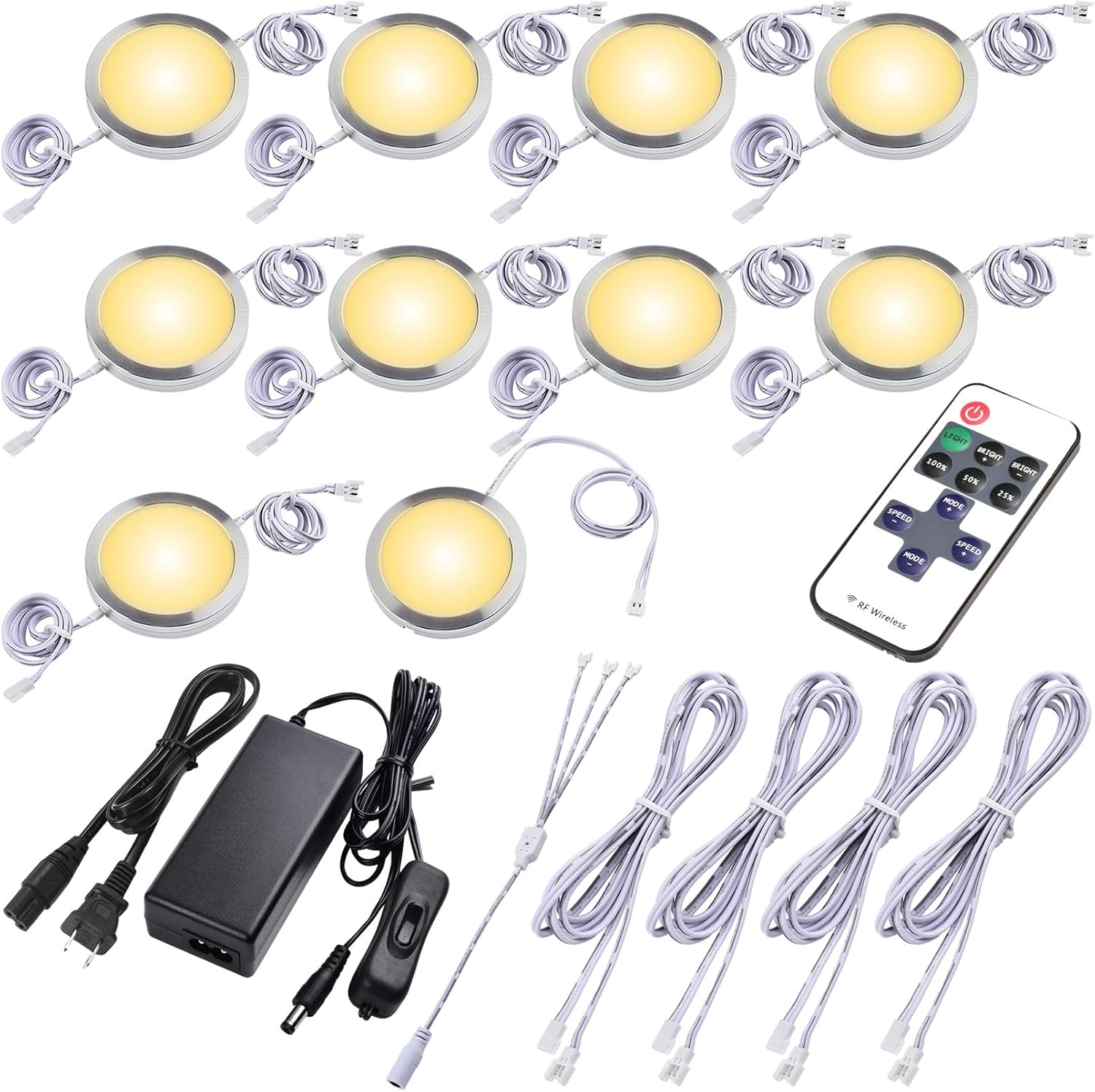 Round LED Puck Lights for Under Cabinet Accent Lighting