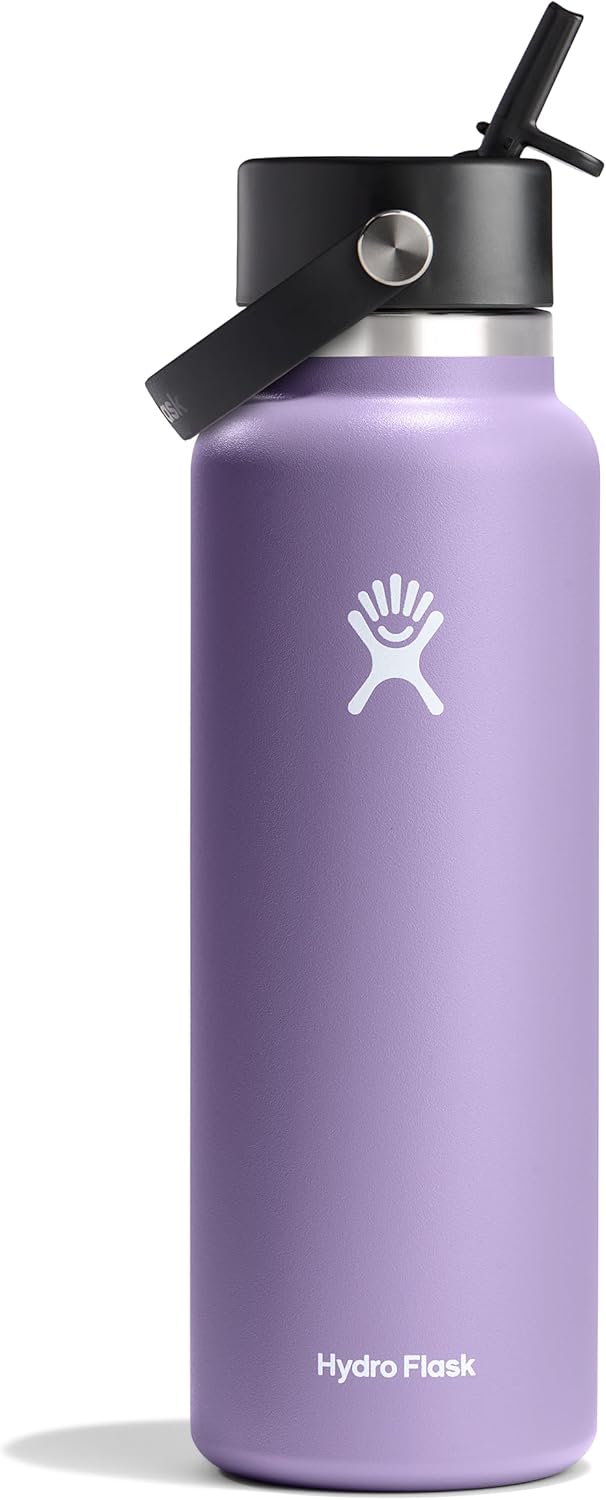 Hydro Flask 40 Oz Wide Mouth Water Bottle with Flex Straw Cap