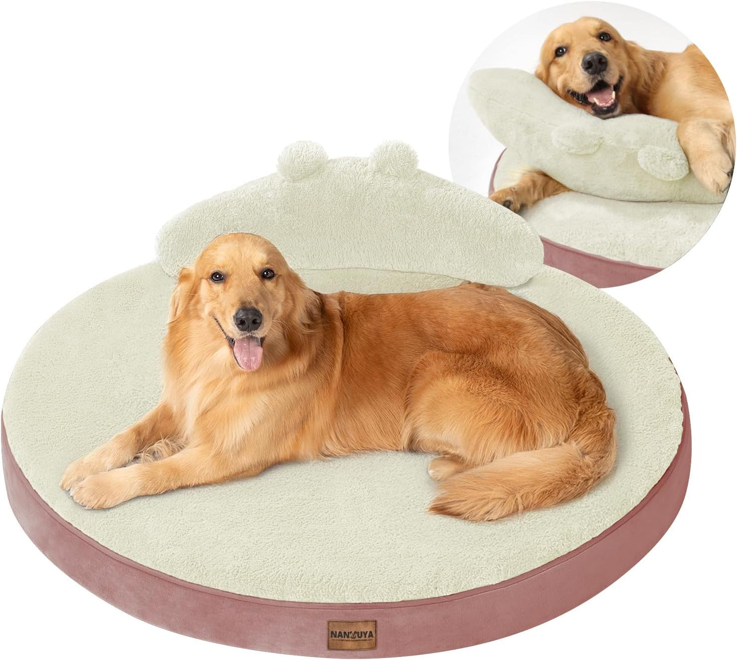 Large Dog Bed Orthopedic Foam for Extra Large Dogs with Pillow