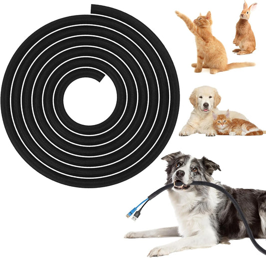 BUSOHA 13ft Flexible Cable Sleeve - Protect Cables from Pets!