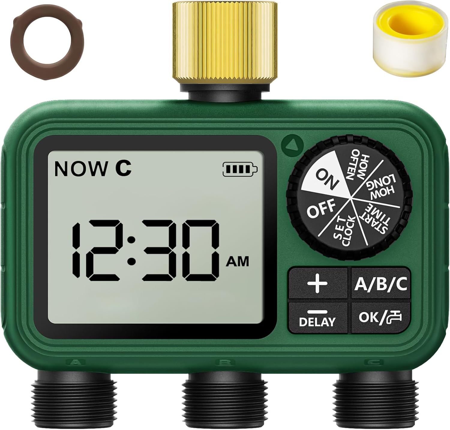 3 Outlet Sprinkler Timer Brass for Efficient Garden Watering