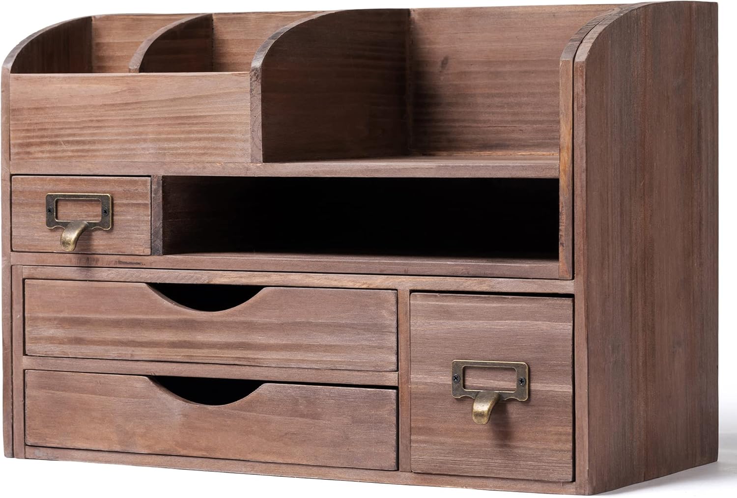 Executive Office Solutions Adjustable Wooden Desk Organizer for Home