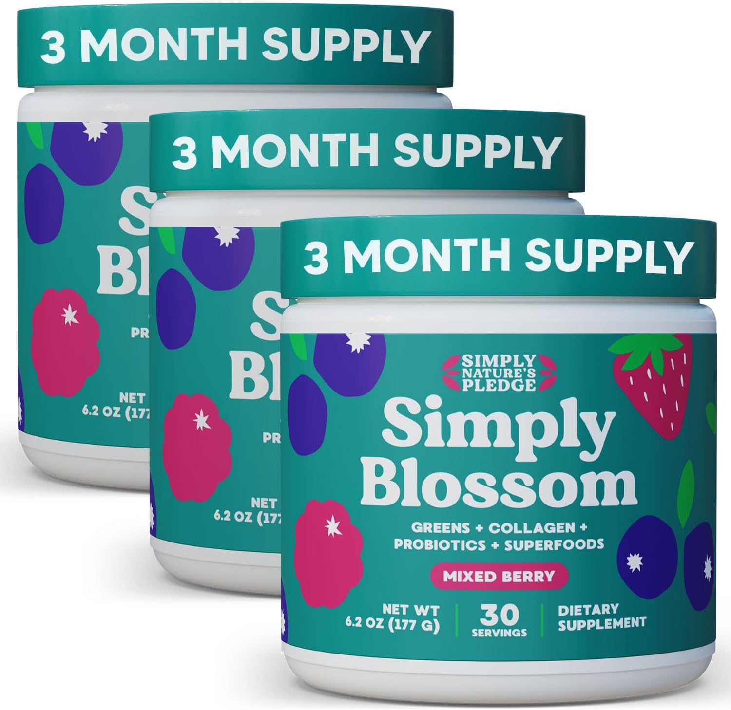 Simply Blossom Nutrition Daily Greens Superfood Powder for Women