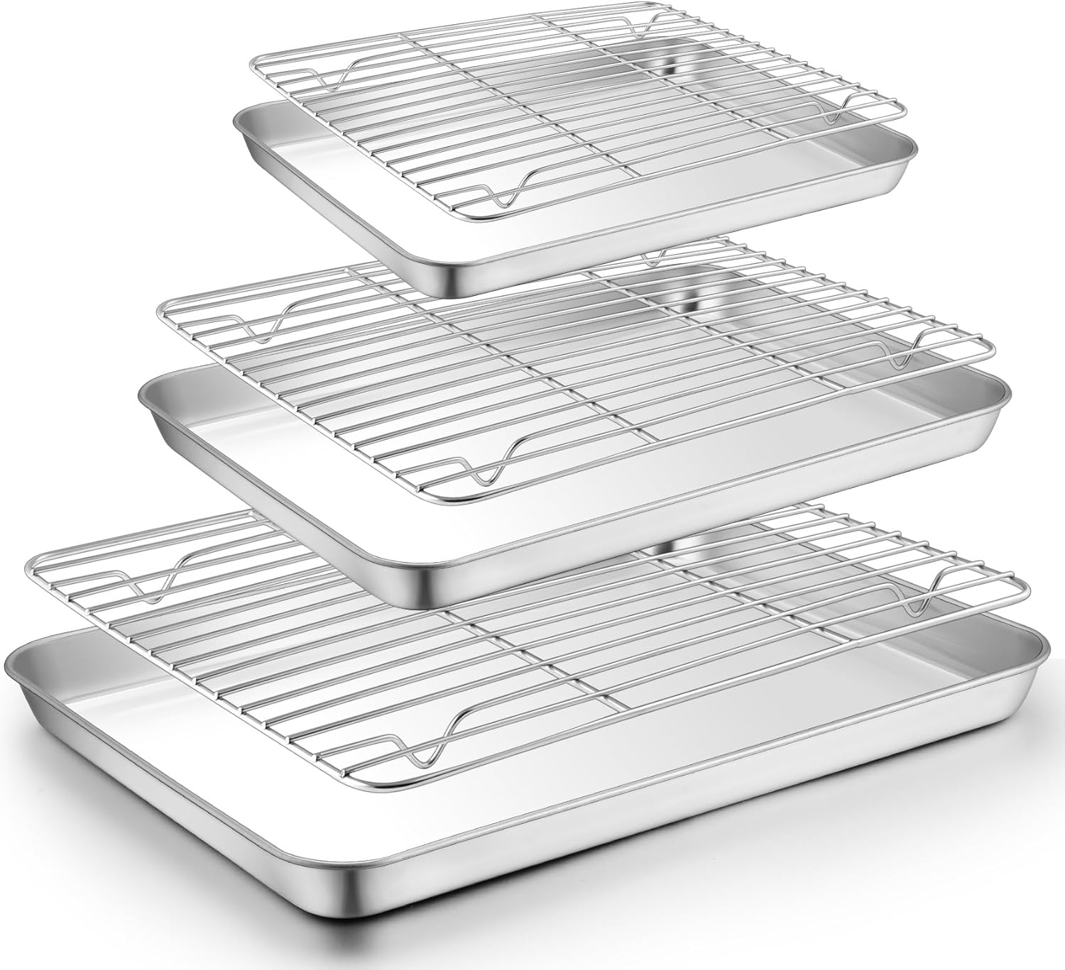 TeamFar Baking Sheet Set with Racks - Healthy & Dishwasher Safe
