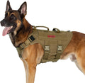 OneTigris Large Tactical Dog Harness Brown - No Pull Control