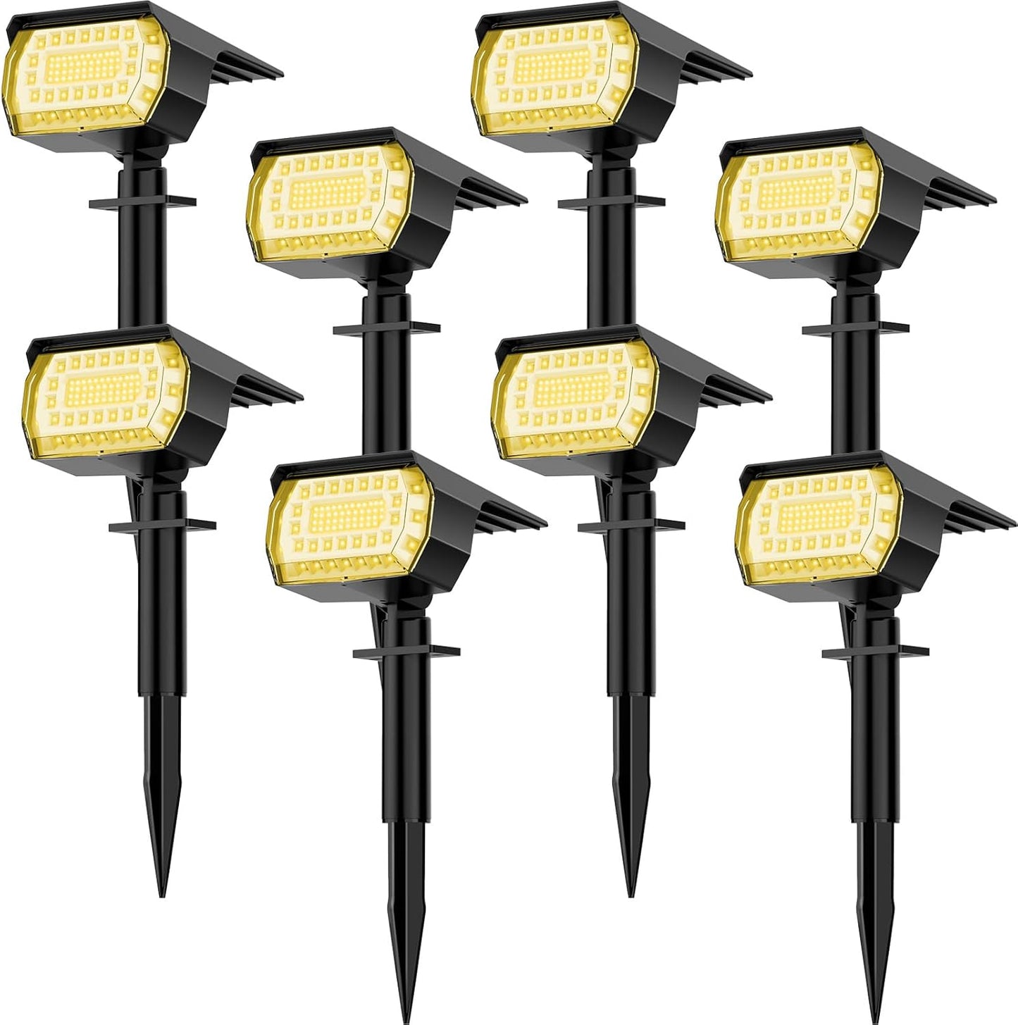 LANSOW Solar Spot Lights Outdoor - 76 LED 2-in-1 Landscape Lights