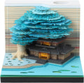3D Memo Pad Tree House Notepad with Light - Creative Desk Gift