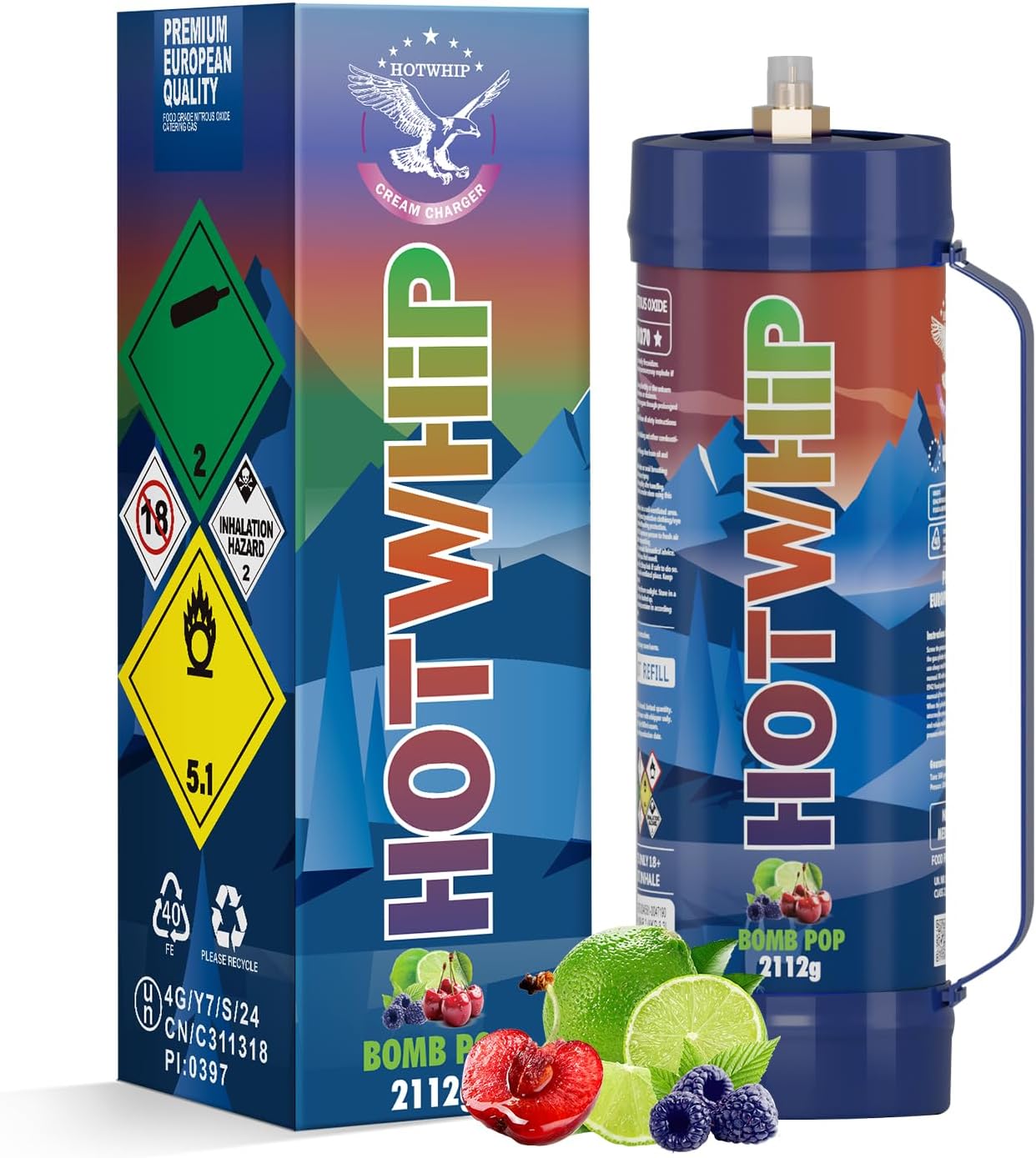 Premium Whipped Cream Charger 2112g for Delicious Desserts