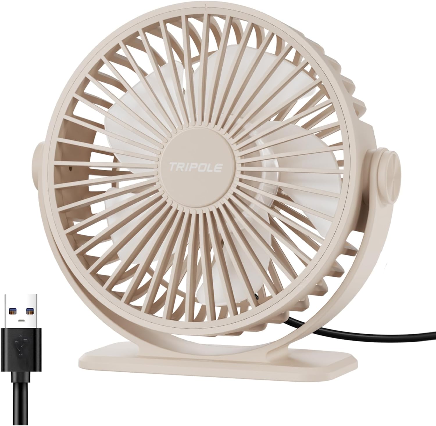 TriPole Strong Breeze USB Desk Fan - Quiet & Portable