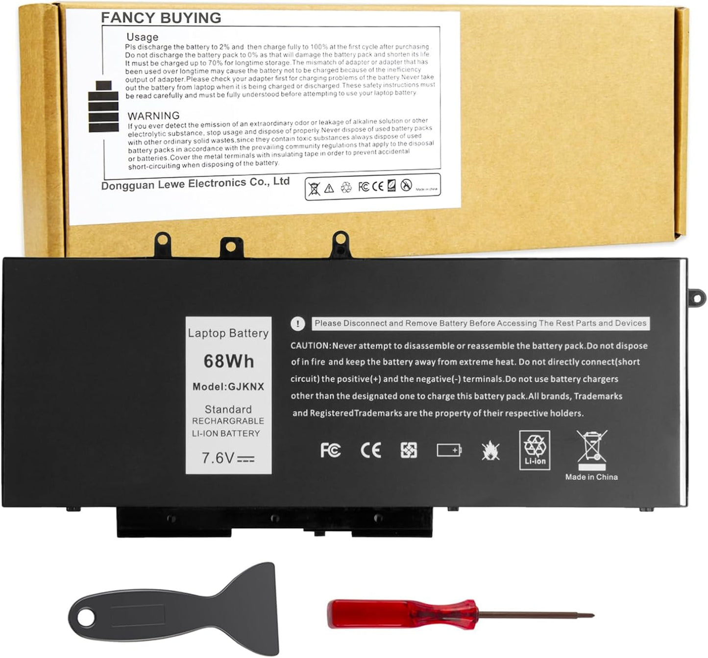 68Wh GJKNX Laptop Battery Replacement for Dell Latitude Series
