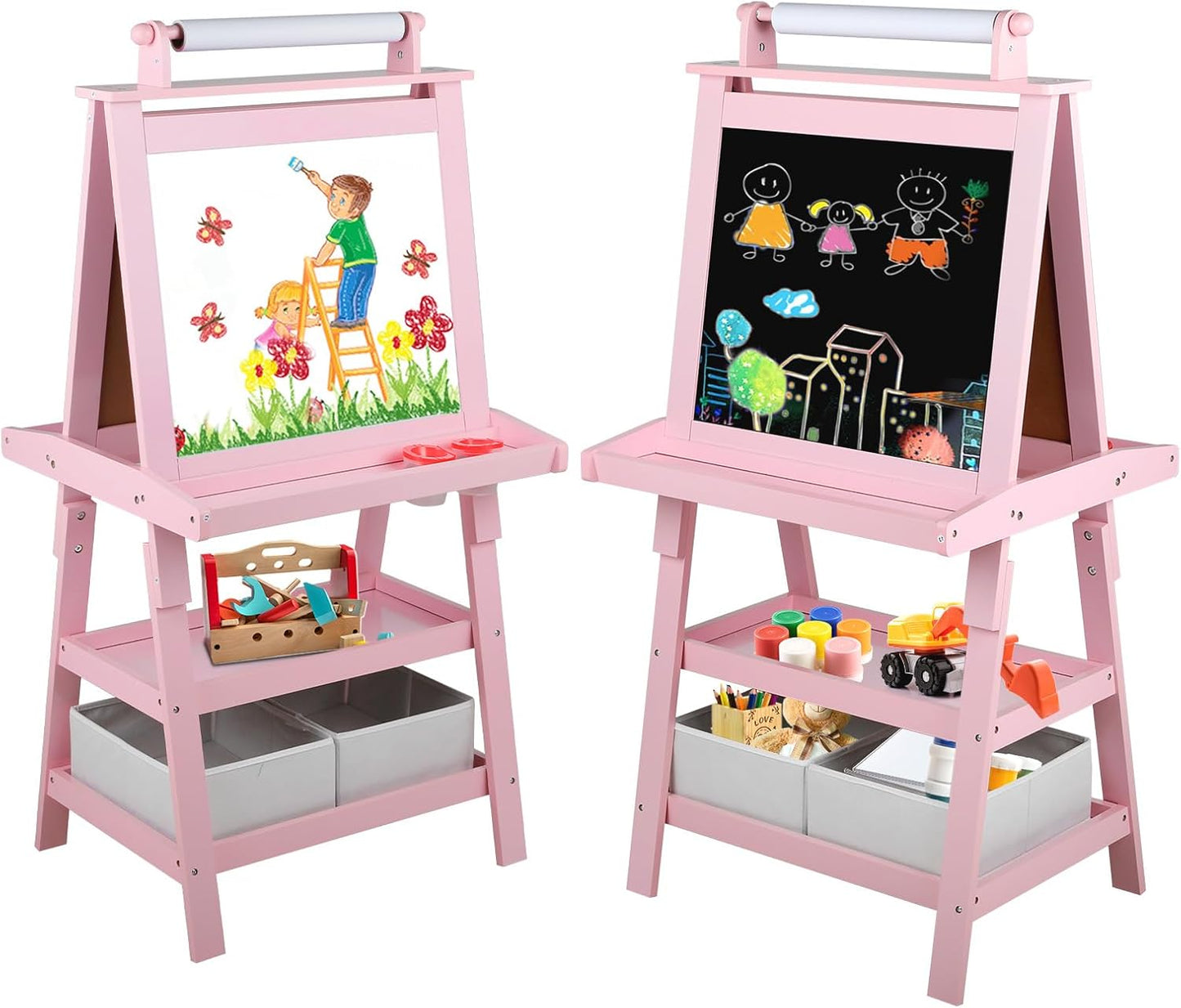Kinder King 3 in 1 Kids Art Easel for Creative Fun and Learning
