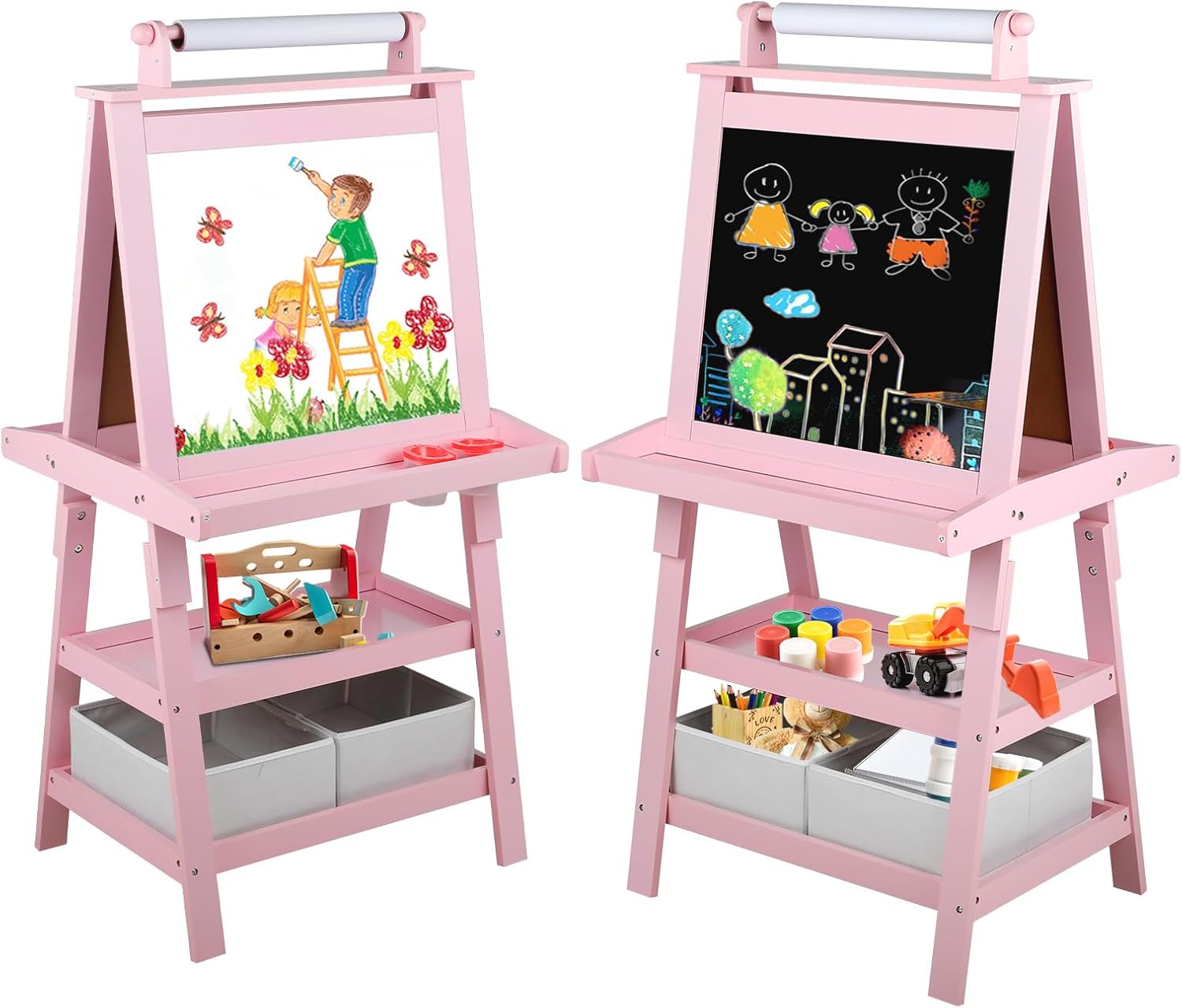 Kinder King 3 in 1 Kids Art Easel for Creative Fun and Learning