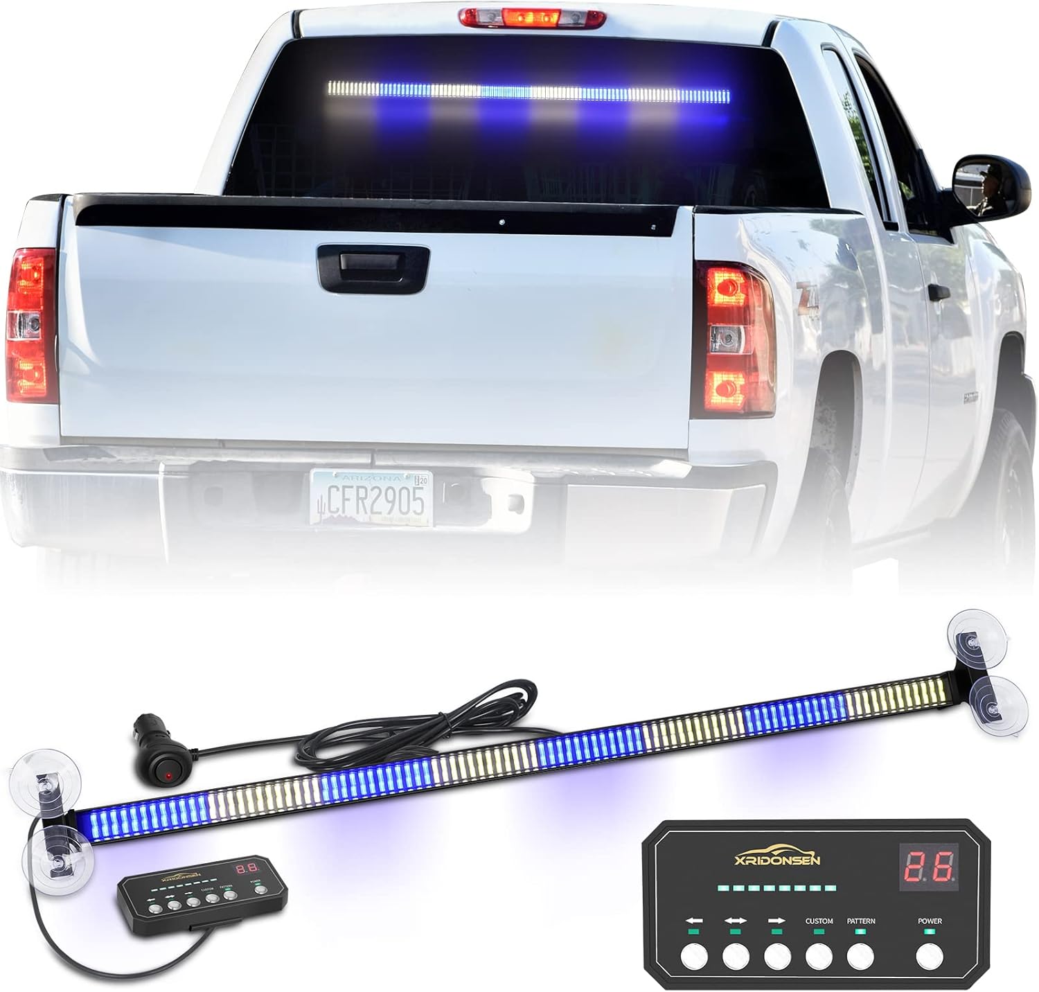 XRIDONSEN 35 inch Traffic Advisor Light Bar for Emergency Use