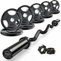 RitFit 700LBS EZ Curl Bar 1.2m with 9kg Weight - Black Finish
