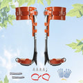 Tree Climbing Spikes Set - Adjustable Leather Calf Pads, Steel Claws