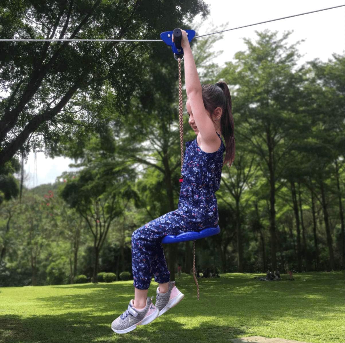CTSC Zipline Kit with Stainless Steel Spring Brake for Kids