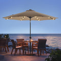 wikiwiki 10ft Solar Led Patio Umbrella - Bright LED, Sturdy Tilt Crank