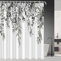 Waterproof Eucalyptus Leaves Shower Curtain 72x72 - Stylish Botanical Design