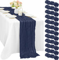 Navy Blue Cheesecloth Table Runners 10FT Pack of 12 - Rustic Sheer