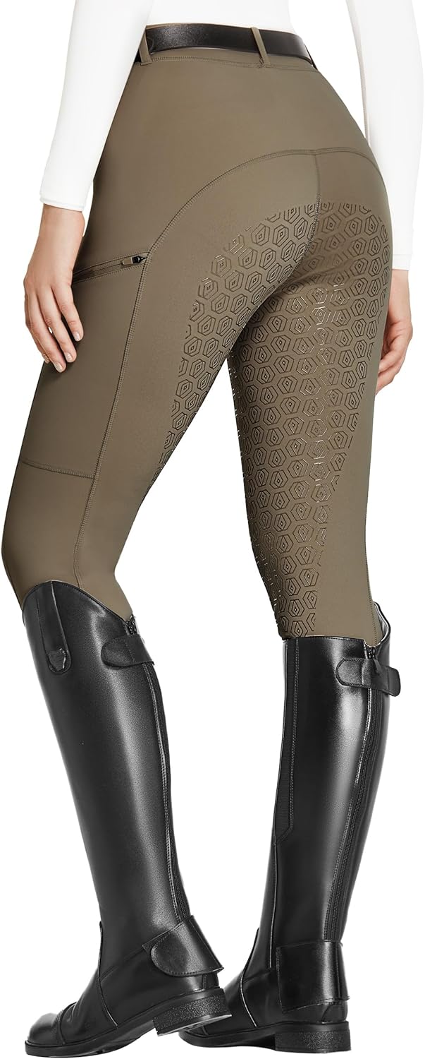 FitsT4 Sports Women's Full Seat Riding Tights for Equestrian Use