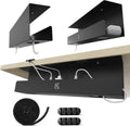 2 Pack Cable Management Tray 16.5 in Under Desk Cable Organizer