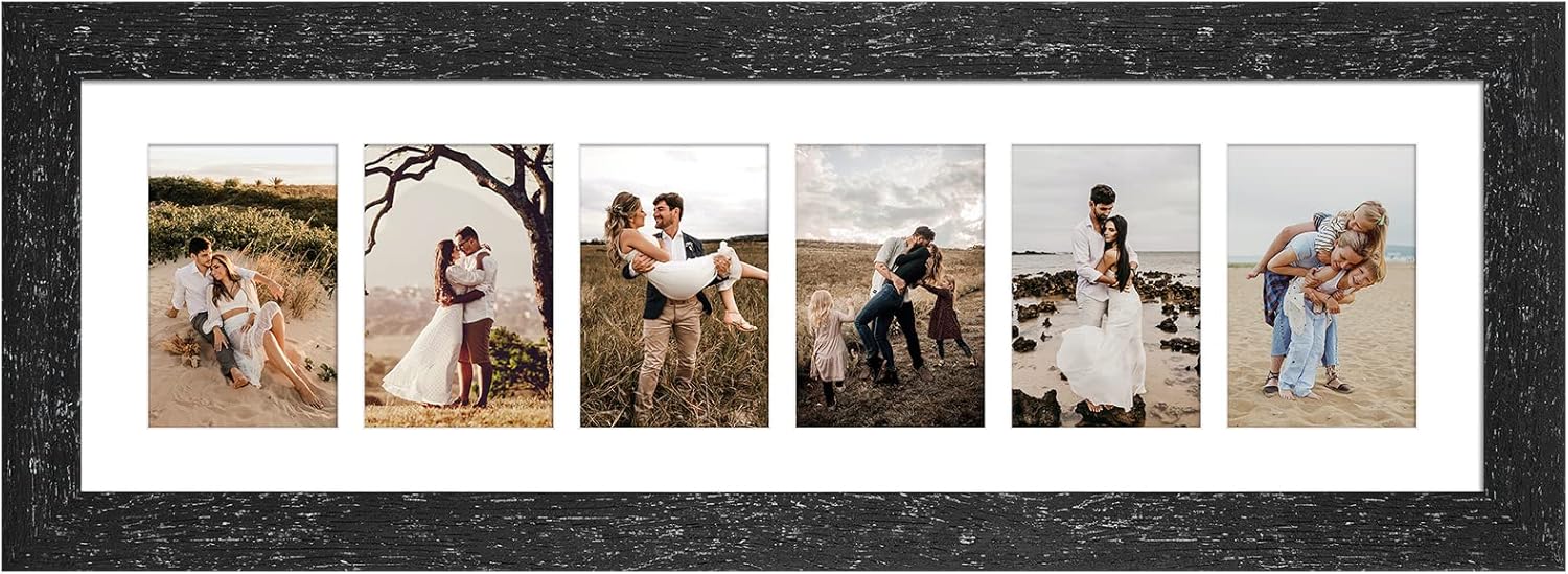 8x26 Picture Frame Collage for 4x6 Photos - Stylish Decor