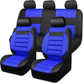 Leather 3D Foam Back Car Seat Covers Full Set - All Season Comfort