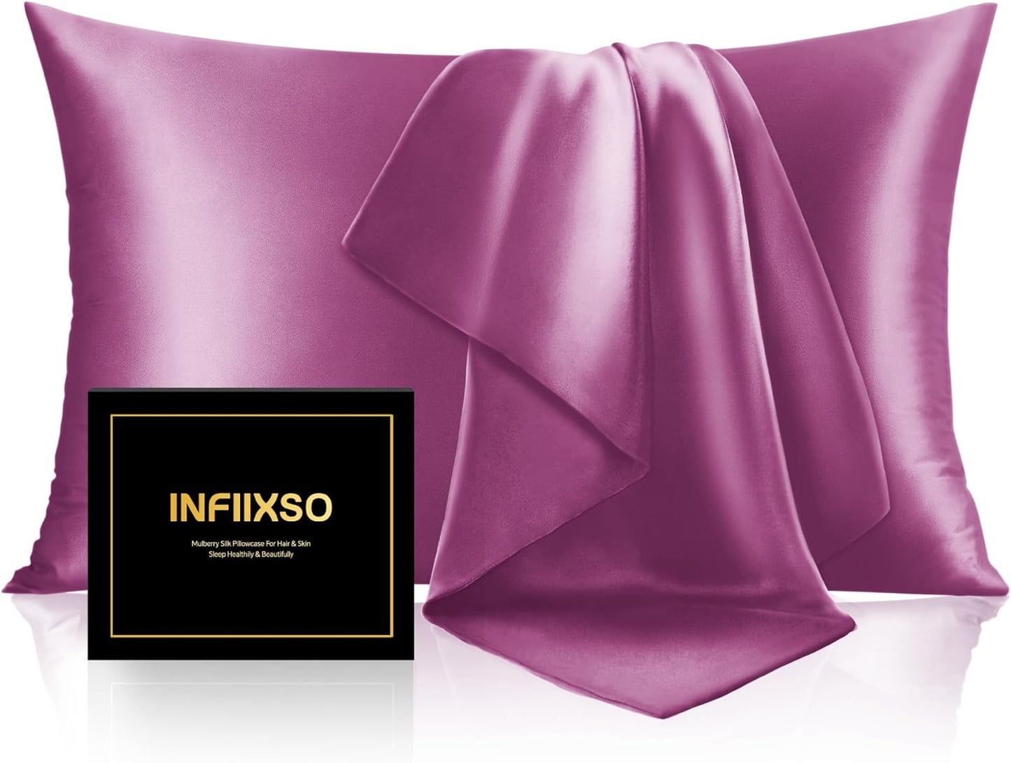 INFIIXSO Mulberry Silk Pillow Cases for Luxurious Sleep Comfort