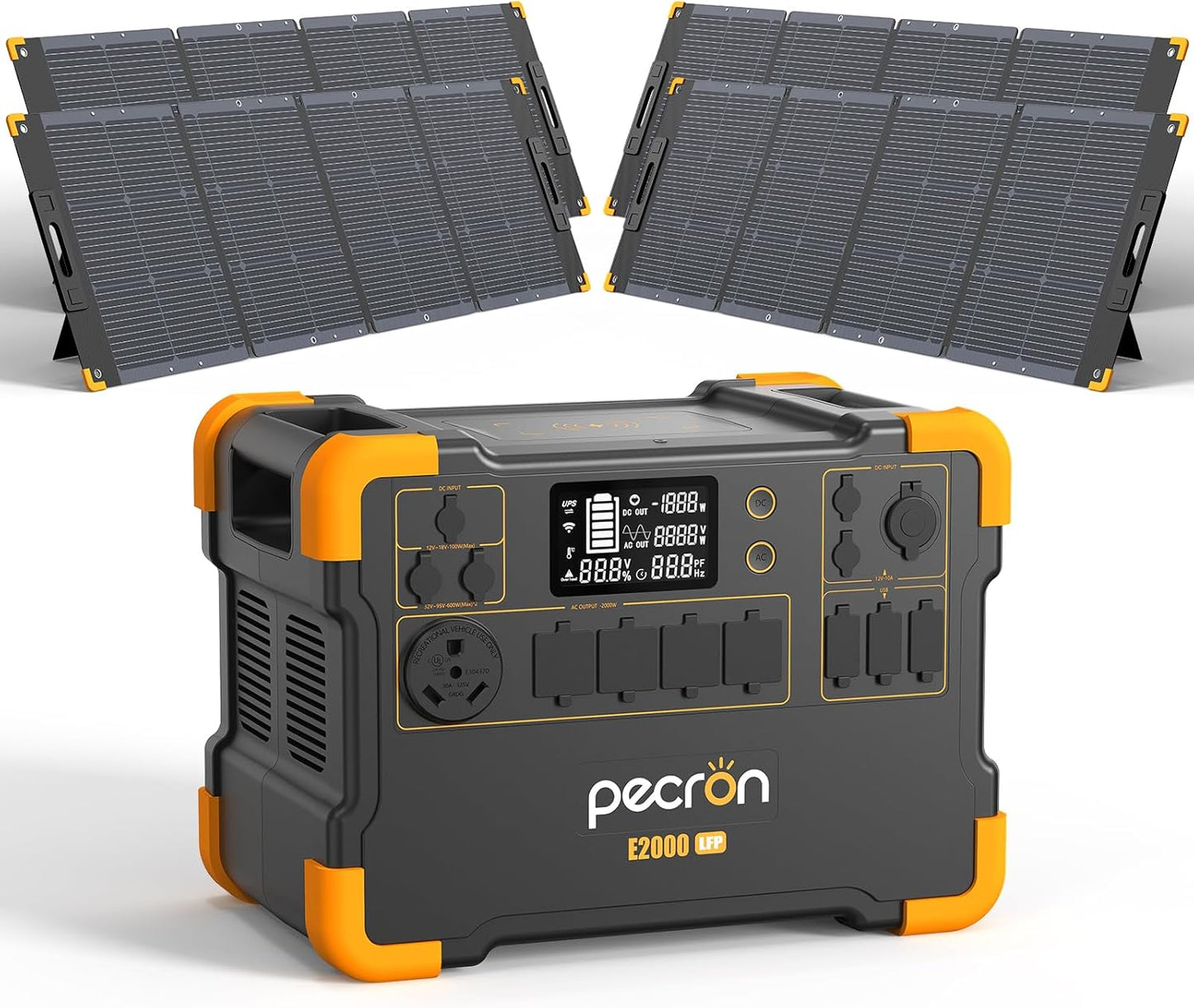 1920Wh Solar Generator + 4 Panels: Power Outdoors