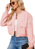 Zando Bomber Jacket Women 2025 - Cropped Casual Varsity Jacket Shoes
