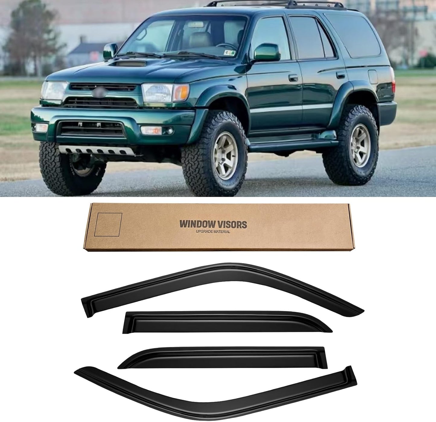 Window Visor for 1996-2002 Toyota 4runner - Dark Smoke Shields
